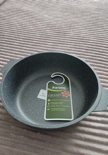 Жаровня алюминий, 28 см, 4 л, антипригарное покрытие, Мечта, Гранит, 34701, с крышкой - фото 6 от пользователя