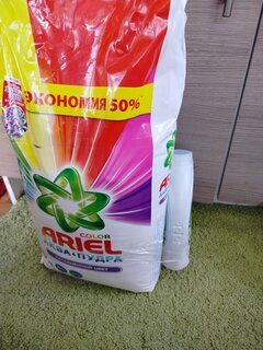 Стиральный порошок Ariel, 15 кг, автомат, для цветного белья, Color - фото 3 от пользователя