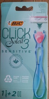 Станок для бритья Bic, Click Sensitive, для женщин, 3 лезвия, 2 сменные кассеты, 921402 - фото 1 от пользователя