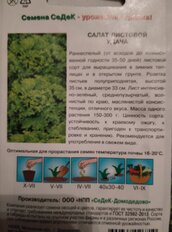 Семена Салат листовой, Удача, 0.5 г, цветная упаковка, Седек - фото 9 от пользователя