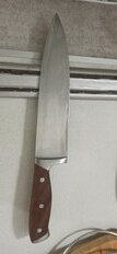 Нож кухонный Daniks, Wood, шеф-нож, нержавеющая сталь, 20 см, рукоятка дерево, 160939-1 - фото 3 от пользователя