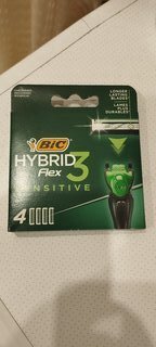 Сменные кассеты для бритв Bic, Flex3 Hybrid Sensitive, 3 лезвия, 4 шт, 921177 - фото 4 от пользователя