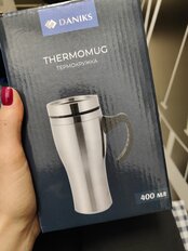 Термокружка нержавеющая сталь, 0.4 л, Daniks, колба нержавеющая сталь, SL-210 - фото 8 от пользователя