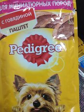 Корм для животных Pedigree, 80 г, для собак миниатюрных пород, паштет, говядина, F5882 - фото 9 от пользователя