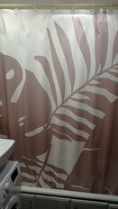 Штора для ванн 180х180 см, полиэстер, Монстера коричневая, STSC7490A - фото 7 от пользователя