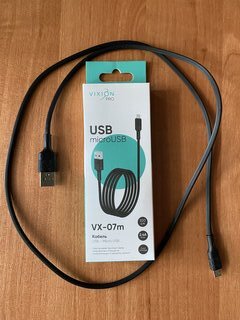 Кабель Vixion, VX-07m, microUSB, 2 разъема, 2.4 А, 1 м, усиленный, черный - фото 8 от пользователя