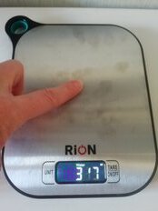 Весы кухонные электронные, нержавеющая сталь, Rion, Черная рамка, платформа, точность 1 г, до 5 кг, LCD-дисплей, PT-892 - фото 1 от пользователя