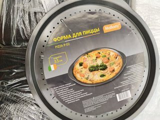 Форма для запекания сталь, 33 см, антипригарное покрытие, круглая, Mallony, Pizza P-02, 008572 - фото 1 от пользователя