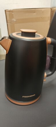 Чайник электрический Редмонд, Strix KM240, бронза с черным, 1.7 л, 2200 Вт, скрытый нагревательный элемент, пластик, нержавеющая сталь - фото 1 от пользователя