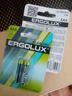 Батарейка Ergolux, ААА (LR03, 24A), Alkaline, щелочная, 1.5 В, блистер, 2 шт, 11743 - фото 8 от пользователя