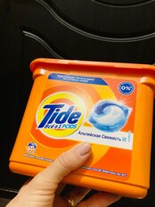 Капсулы для стирки Tide, Все в 1 Pods Альпийская свежесть, 23 шт, капсула 22.8 г - фото 9 от пользователя