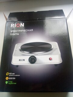 Плита электрическая Rion, 1000 Вт, 1 конфорка, диск, эмаль, механическая, переключатель поворотный, белая - фото 4 от пользователя