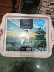 Форма для запекания сталь, 29.5х38.5х1.2 см, антипригарное покрытие, прямоугольная, бежевый мрамор, Daniks, Эллея, K-443-SH - фото 1 от пользователя