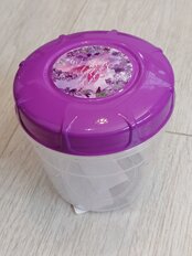 Банка для сыпучих продуктов, пластик, 0.5 л, с крышкой, Полимербыт, Лаванда Pastel, 435750800, сиреневая - фото 5 от пользователя