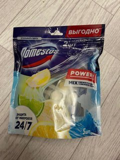 Подвеска для унитаза Domestos, Свежесть лайма и Свежесть океана, 5 шт, 55 г, Power 5 - фото 1 от пользователя