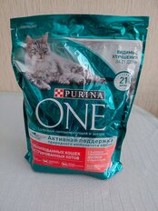 Корм для животных Purina, One, 200 г, для стерилизованных кошек и кастрированных котов, лосось, пшеница, 0042014101 - фото 6 от пользователя