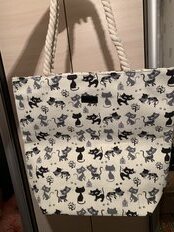 Сумка пляжная 40х38 см, холщовая ткань, Котики, Y822-011 - фото 4 от пользователя