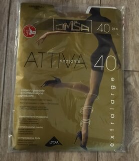 Колготки Omsa, Attiva, 40 DEN, р. 6, caramello/светло-бежевые, шортики, с укрепленным мыском XXL - фото 5 от пользователя