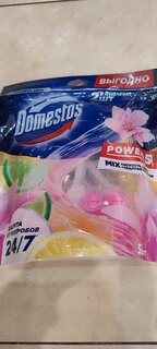 Подвеска для унитаза Domestos, Свежесть лайма и Ледяная магнолия, 5 шт, 55 г, Power 5 - фото 9 от пользователя