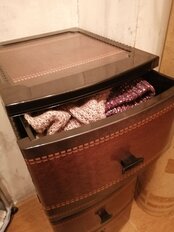 Комод 4 ящика, Кожа, 38х47х98 см, черный, РП-451, Росспласт - фото 3 от пользователя
