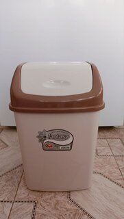 Контейнер для мусора пластик, 10 л, прямоугольный, плавающая крышка, в ассортименте, Dunya Plastik, Sympaty, 09402 - фото 9 от пользователя