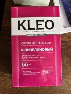 Клей для флизелиновых обоев, Kleo, Extra, 55 кв.м., 380 г, 030 EXTRA 55 - фото 7 от пользователя