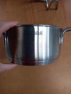 Кастрюля нержавеющая сталь, 1.5 л, с крышкой, крышка стекло, Taller, Инесс, TR-17255, индукция - фото 1 от пользователя