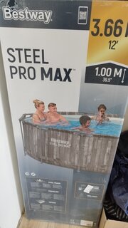 Бассейн каркасный Bestway, 366х100 см, Steel Pro Max, 5614X BW, фильтр-насос, лестница, 9150 л - фото 1 от пользователя