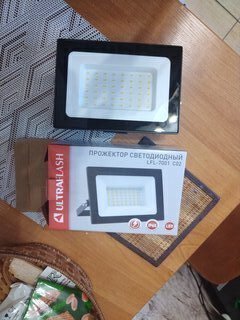 Прожектор светодиодный, Ultraflash, LFL-7001 C02, 70 Вт, 6500 К, 70 Вт, 230 В, черный, 13328 - фото 2 от пользователя