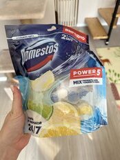 Подвеска для унитаза Domestos, Свежесть лайма и Свежесть океана, 5 шт, 55 г, Power 5 - фото 4 от пользователя