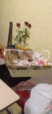 Корзина 26х23х8 см, прямоугольная, плетеная, с металлическим каркасом и текстильной вставкой, с ручками, Париж, Y6-2532 - фото 5 от пользователя