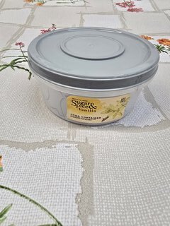 Банка для продуктов, пластик, 0.4 л, 12х12х5.6 см, с крышкой, Sugar&amp;Spice, Vanilla, SE188710025, трюфель - фото 1 от пользователя