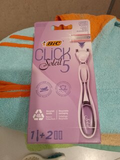 Станок для бритья Bic, Click 5 Soleil, для женщин, 5 лезвий, 2 сменные кассеты, 503715 - фото 1 от пользователя