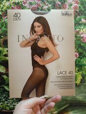 Колготки Incanto, Lace, 40 DEN, р. 2, daino/загар, ажурные трусики - фото 4 от пользователя