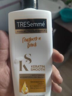 Кондиционер для всех типов волос, TRESemme, Keratin Smooth, с кератином и комплексом масел, разглажив, 400 мл - фото 5 от пользователя