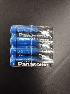 Батарейка Panasonic, ААА (R03, 24D), Zinc-carbon General Purpose, солевая, 1.5 В, спайка, 4 шт - фото 1 от пользователя