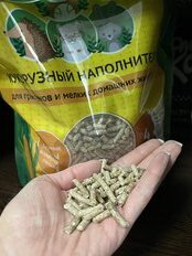 Наполнитель для лотка кукурузный, 4 л, для грызунов и мелких животных, Эколайт - фото 4 от пользователя