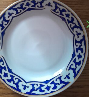 Тарелка десертная, фарфор, 17.5 см, круглая, Гладкий край Синяя Пахта, Дулевский фарфор, 103362 - фото 3 от пользователя