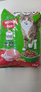 Корм для животных Kitekat, 1900 г, для взрослых кошек, сухой, мясной пир, пакет, 10132142 - фото 6 от пользователя