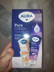 Набор подарочный для женщин, Aura, Pure Cotton, крем для рук питательный 75 мл + крем для рук ночной 75 мл - фото 2 от пользователя