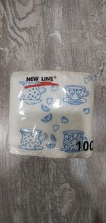 Салфетки бумажные New Line, Чашка кофе, 100 шт, 24х24 см, в ассортименте - фото 1 от пользователя