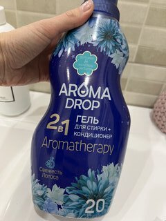 Гель для стирки Aroma Drop, 1 л, универсальный, Свежесть лотоса 2в1 - фото 6 от пользователя