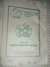 Семена Томат, Балконное Чудо МФ, 0.1 г, 10963, белая упаковка, Седек - фото 6 от пользователя