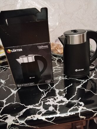 Чайник электрический Lofter, GMB-225, 0.8 л, скрытый нагревательный элемент, 800 Вт, скрытый нагревательный элемент, нержавеющая сталь - фото 1 от пользователя