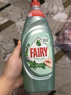 Средство для мытья посуды Fairy, Нежные руки Чайное дерево и мята, 650 мл - фото 3 от пользователя