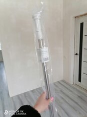 Карниз для ванной 110 см, 200 см, телескопический, серебро, STSR0017 - фото 3 от пользователя