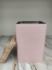 Банка для сыпучих продуктов, жесть, 10.5х10.5х16 см, с крышкой, Y4-6417, розовая - фото 1 от пользователя