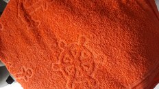 Полотенце пляжное 70х140 см, 375 г/м2, жаккард, Вышневолоцкий текстиль, Якоря, 303, ярко-оранжевое, Россия, Ж1-70140.1141.375 - фото 4 от пользователя