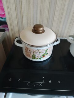 Кастрюля эмалированная сталь, 2 л, с крышкой, крышка сталь, цилиндрическая, СтальЭмаль, Мэри белоснежная, 6RD161M, индукция - фото 9 от пользователя