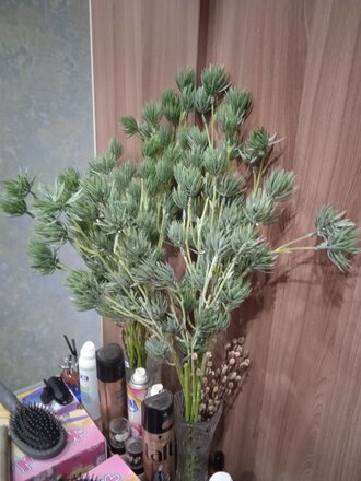 Цветок искусственный декоративный Ветвь, 80 см, зеленый, Y6-7190 - фото 3 от пользователя